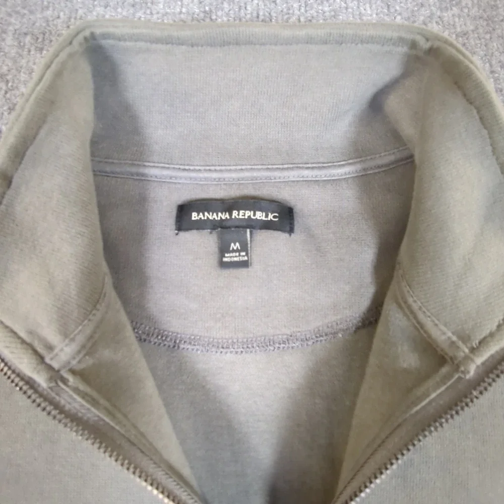 Banana Republic Men Quarter Zip Pullover Sweatshirt New Fleece Mock Neck M #2650